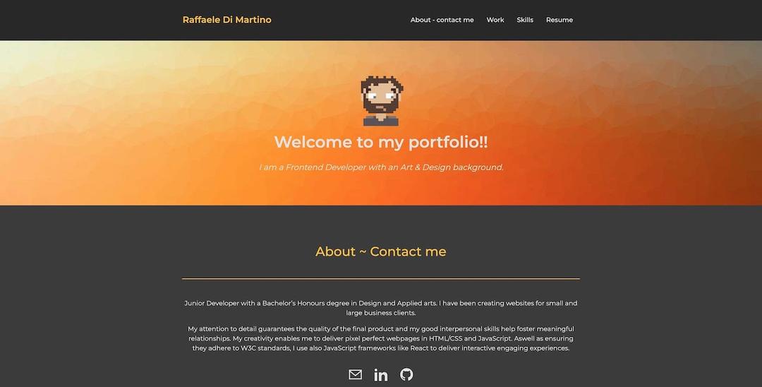 Bootstrap Portfolio Page screenshot