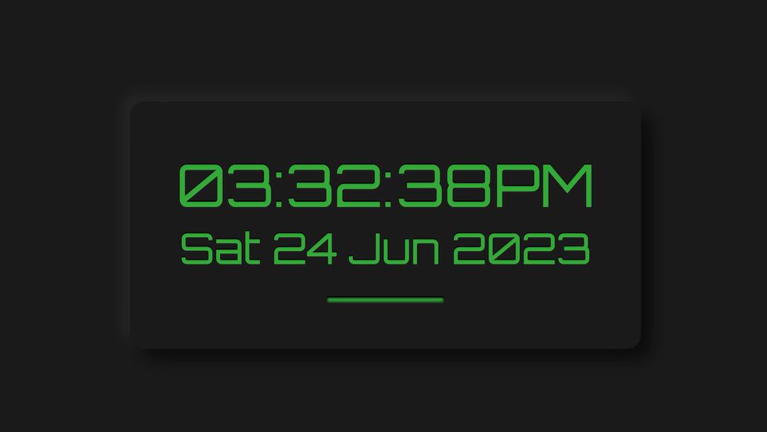 Digital clock screenshot