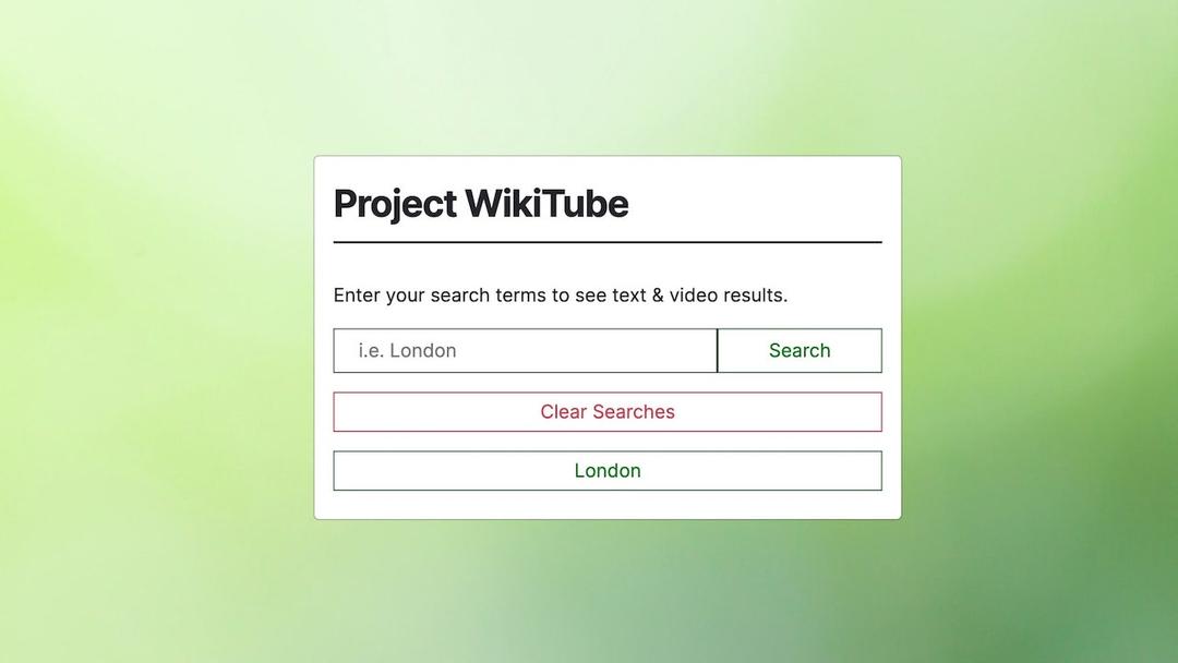 Project WikiTube screenshot