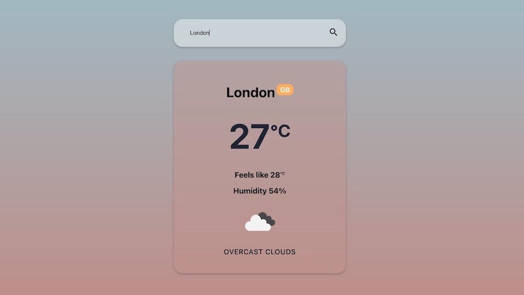 Weather App screenshot